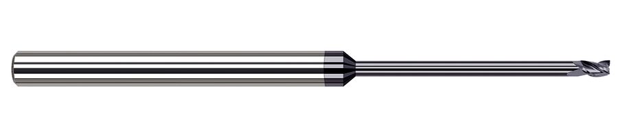 Picture of Harvey Tool 48939-C3 .039 Dia Carbide Stb FL 15x RCH EM, AlTiN End Mill Standard Flute Standard Helix Carbide AlTiN Single End Square Sharp